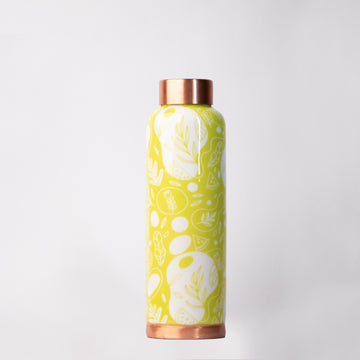 Neon Green Abstract Printed | 100% Pure Copper Bottle|950 ml | Peacoy