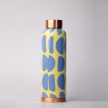 Half Circle Printed | 100% Pure Copper Bottle|950 ml | Peacoy
