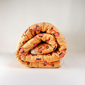 Peach scooter Kids Quilt | Single |  40x60 Inches
