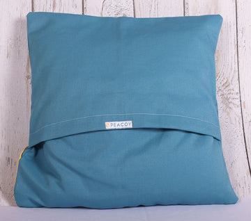 Quirky Fish Blue Crochet Cushion Cover - 16 x 16 inches | Peacoy