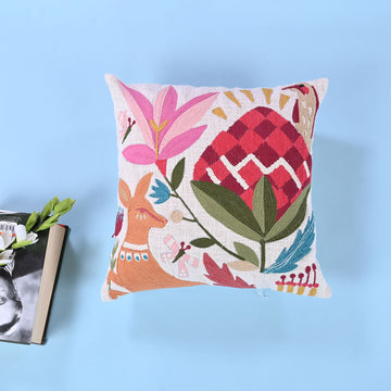 Deer Bloom TNT Fabric Cushion Cover