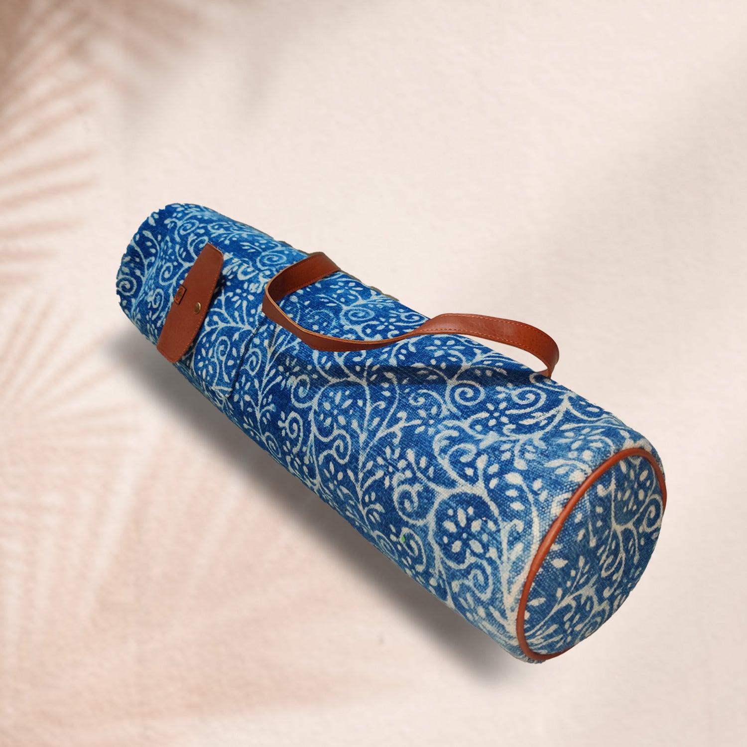 Alluring Blue 100 % Cotton Yoga Bag - 27 x 6 inches
