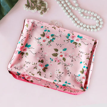 Makeup Jewellery Kit Organizer Locker Box Organizer Pouch for Necklaces Earring Ring Cosmetic Travel Storage Case for Women Girls Pink