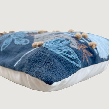 Navy Blue Beauty TNT Fabric Lumber Pillow Cover