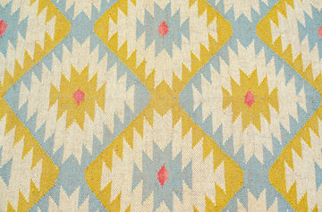 Elegant Mustard Premium Wool Jute Kilim Rug - 5ft x 3 ft