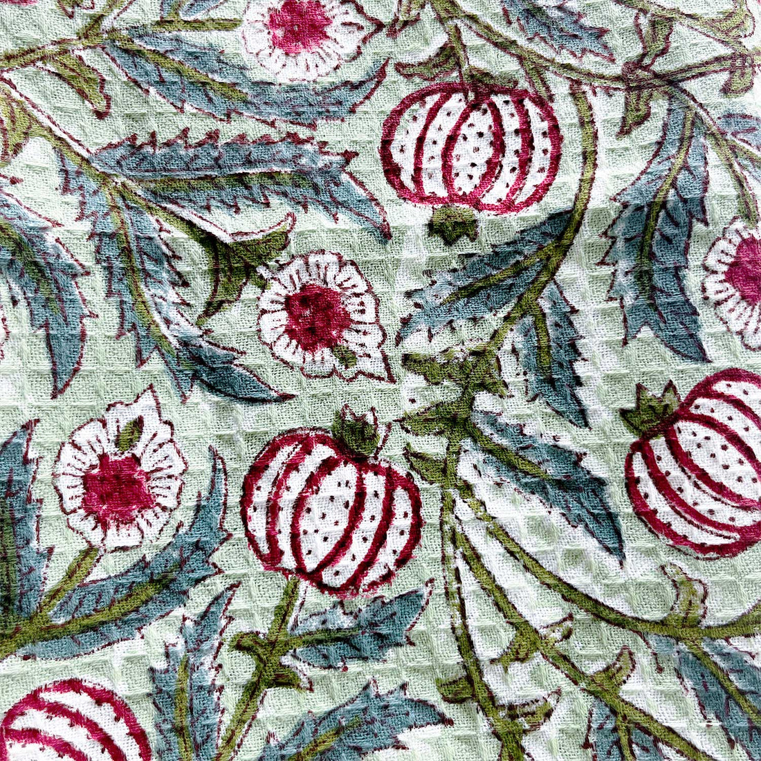 Bloom Olive Green Floral Printed Towel 30x60 Inches