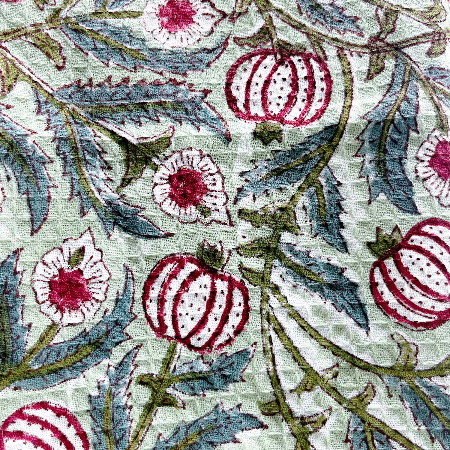 Bloom Olive Green Floral Printed Towel 30x60 Inches