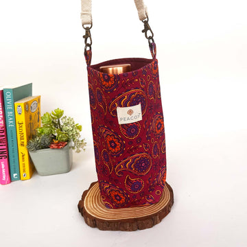 Bottle Cover Paisley |Cotton Canvas |13 x 6 inches | Peacoy