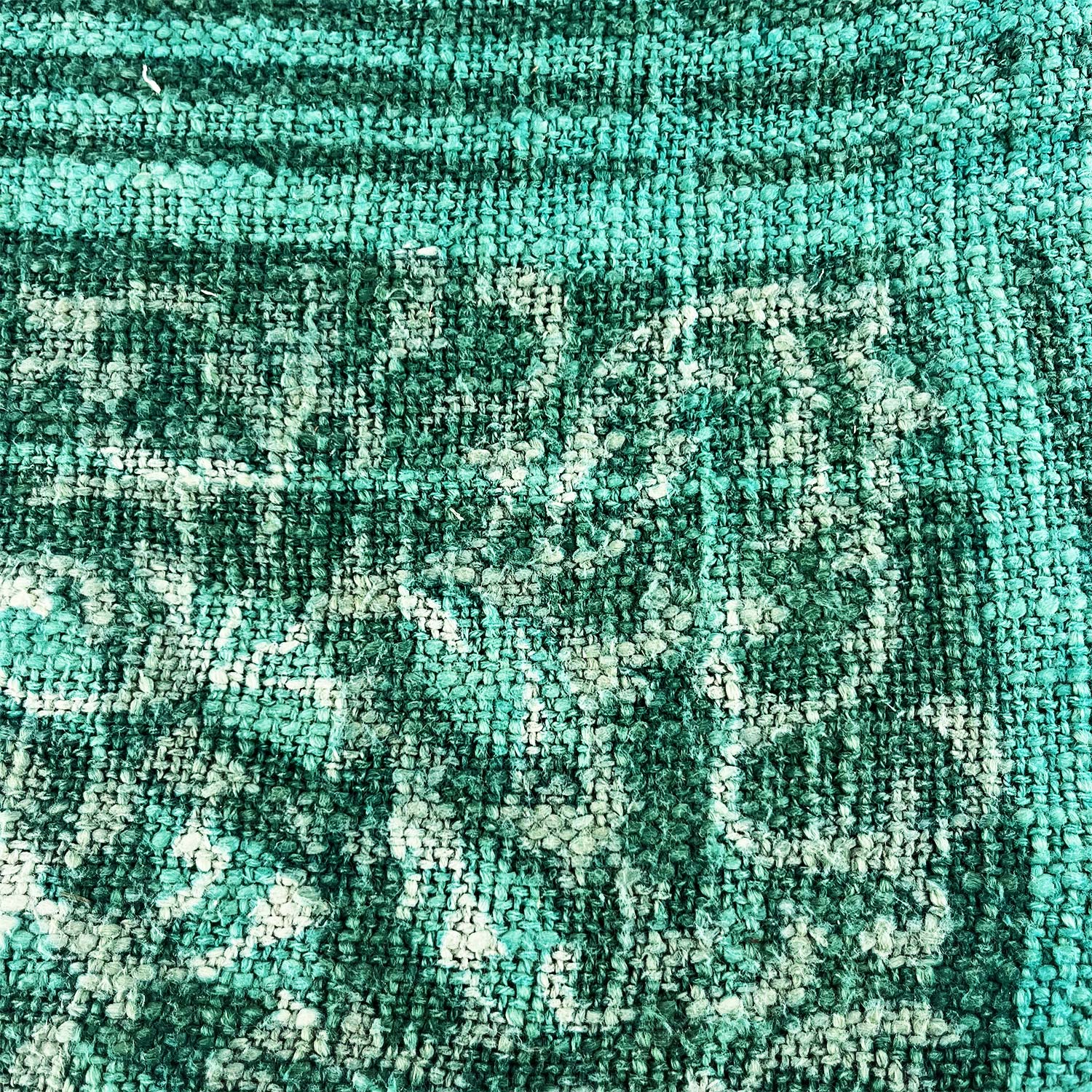 Green Love Block Printed 100 % Cotton Throw - 60 inches x 48 inches