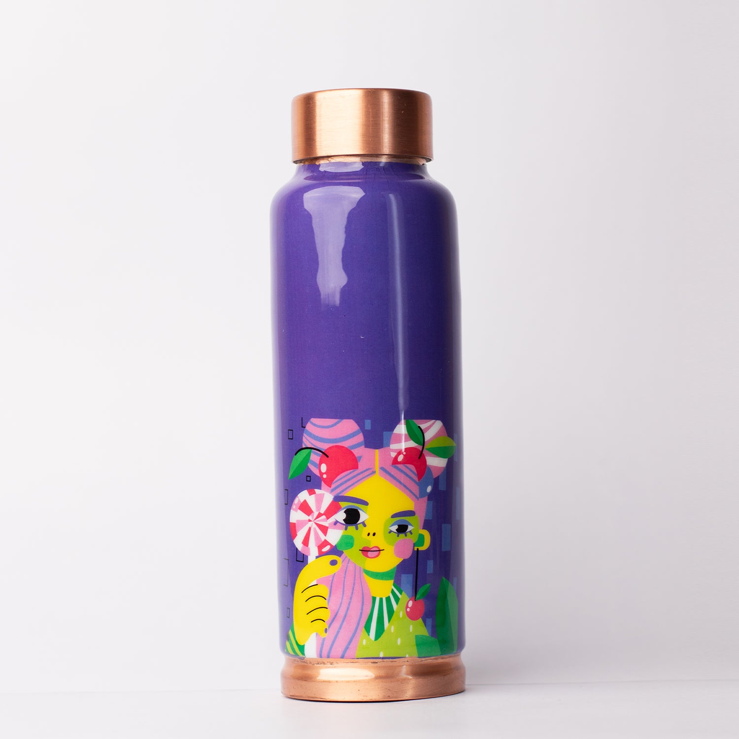 Artistic Stroke | 100% Pure Copper Bottle|500 ml | Peacoy