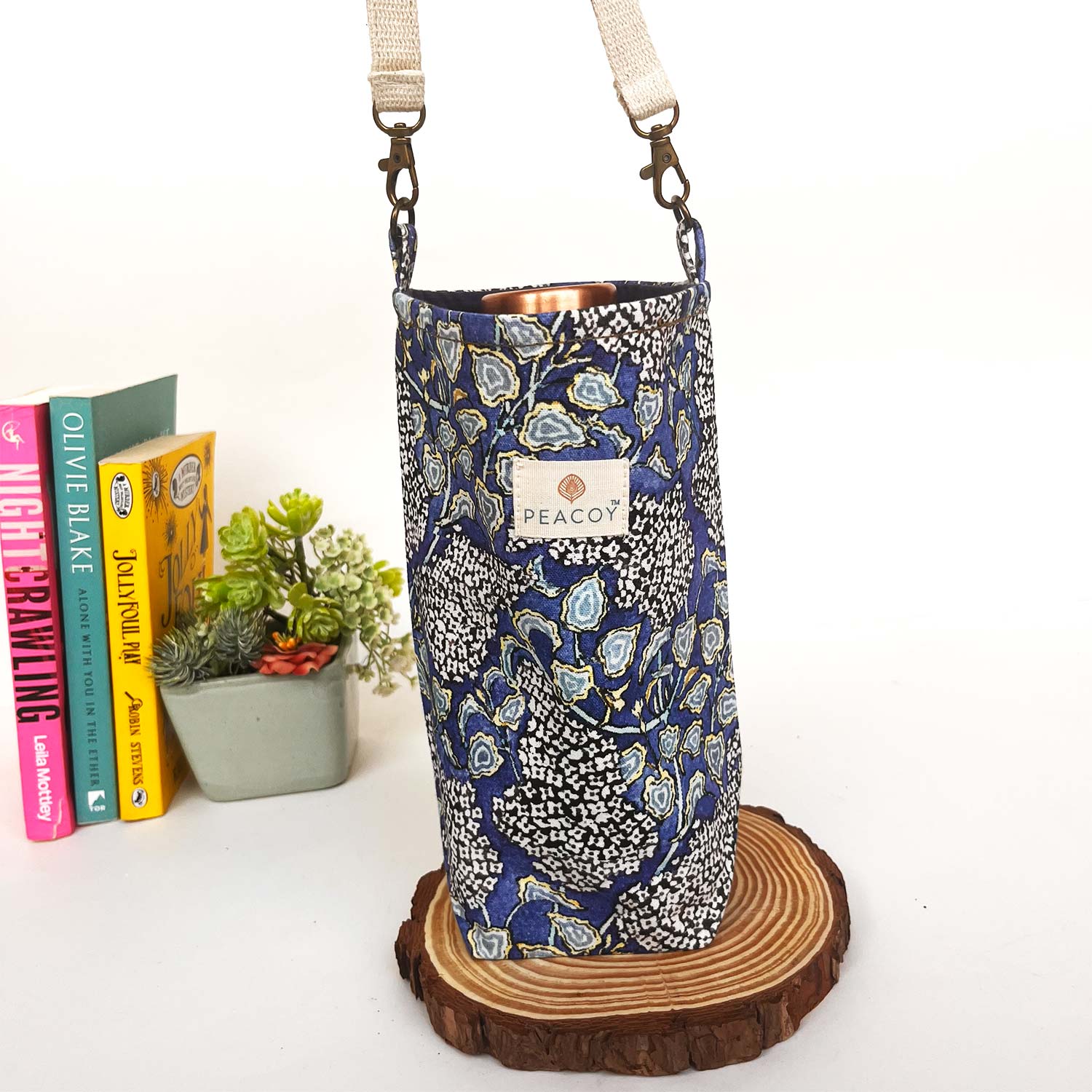 Continental Blue Flora | Bottle Cover