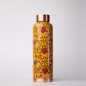 The Jaal Mustrad Ornate| 100% Pure Copper Bottle|1000 ml | Peacoy