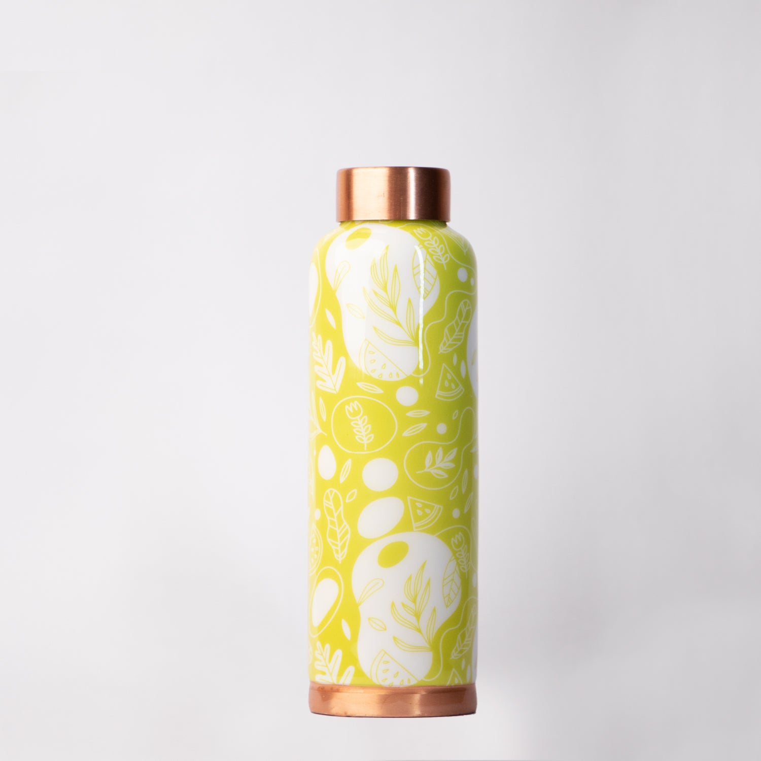 Neon Green Abstract  Printed | 100% Pure Copper Bottle|950 ml | Peacoy