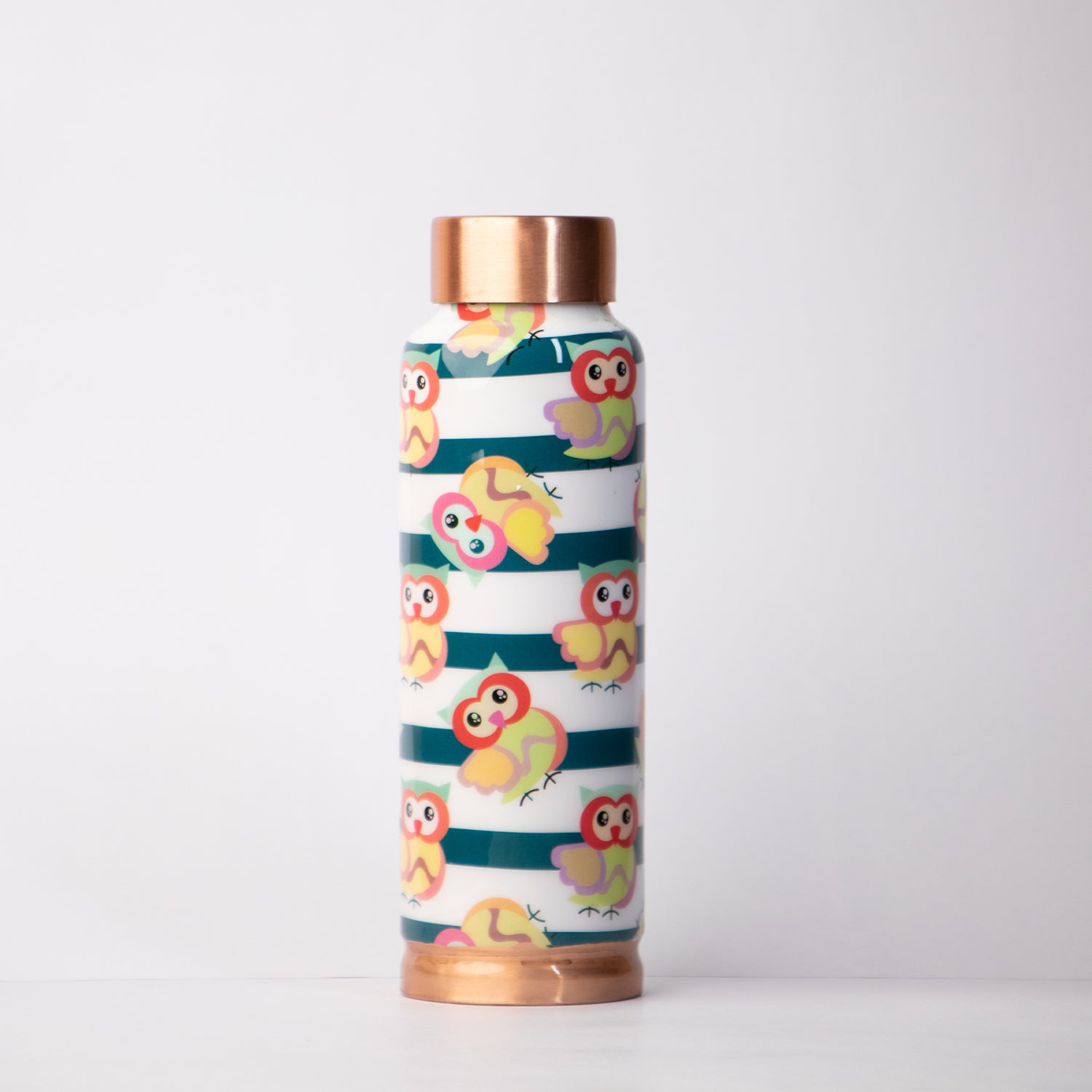 Cute Owl Printed | 100% Pure Copper Bottle|500 ml | Peacoy
