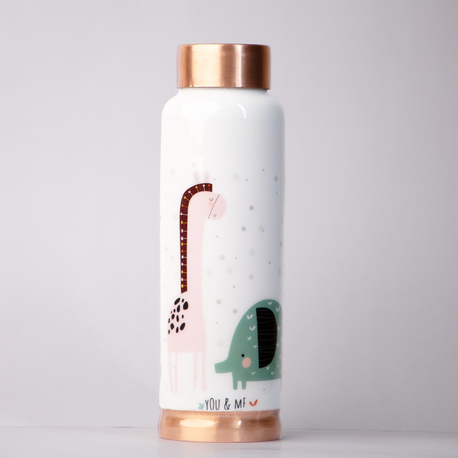 You N Me | 100% Pure Copper Bottle|500 ml | Peacoy