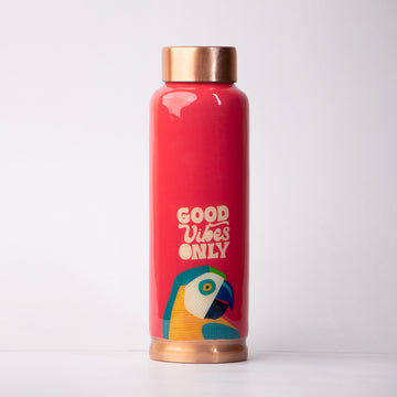 Good VIbes Only | 100% Pure Copper Bottle|500 ml | Peacoy