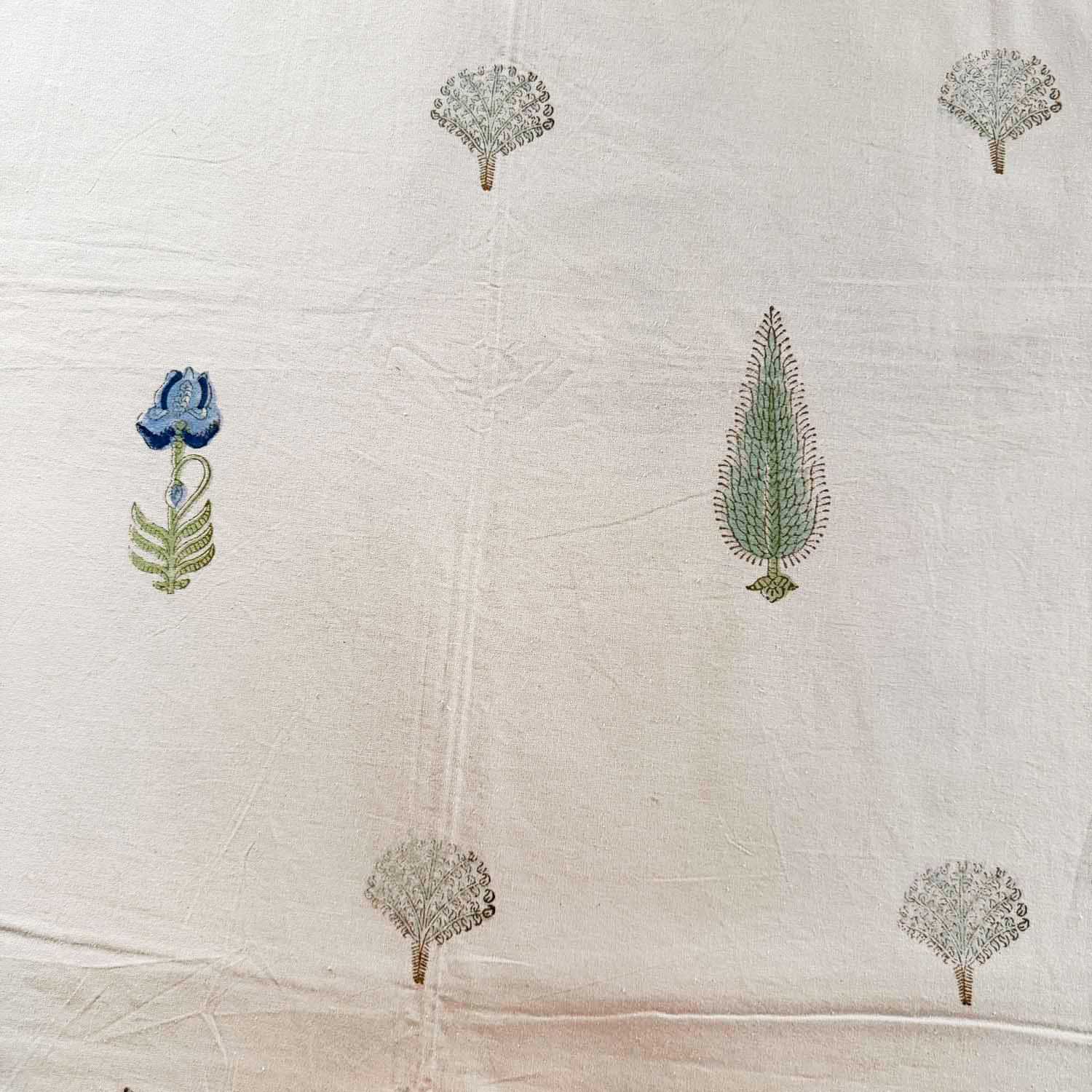 White Floral Scatter Cotton Printed Bedsheet - 100 inches x 110 inches