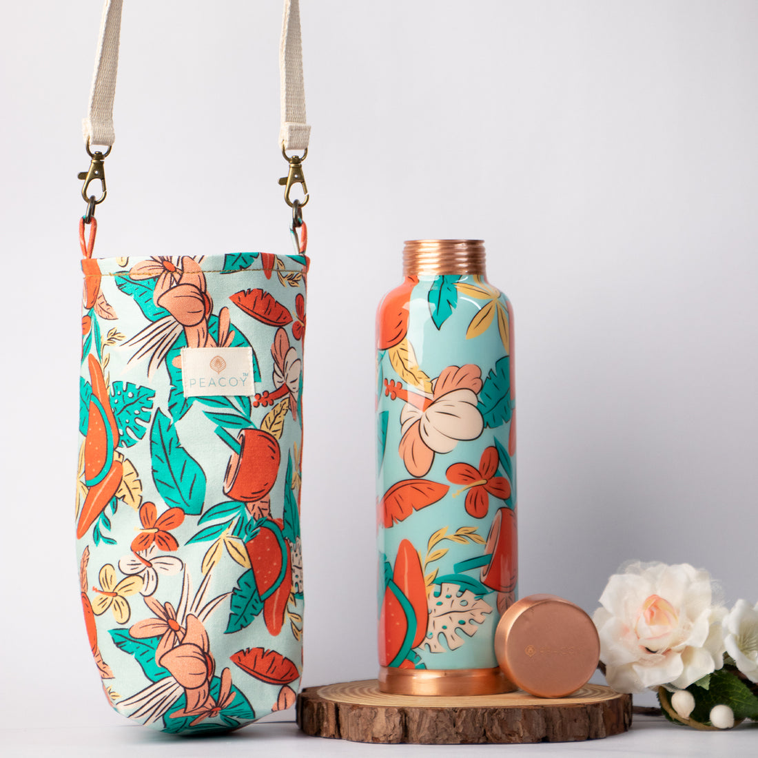 Fauna n Flaura| 100% Pure Copper Bottle|950 ml | Peacoy