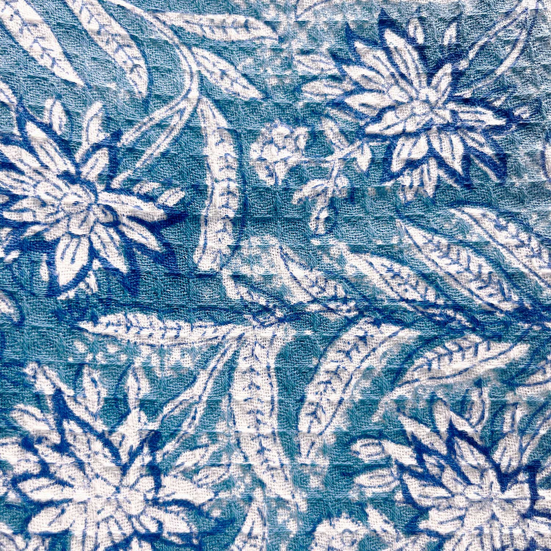 Blue Floral Printed Towel 30x60 Inches