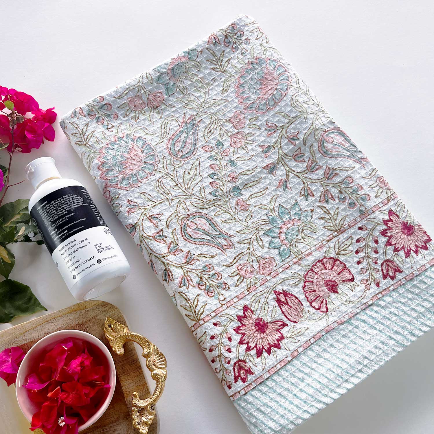 Blooming Flowers  Printed Towel 30x60 Inches