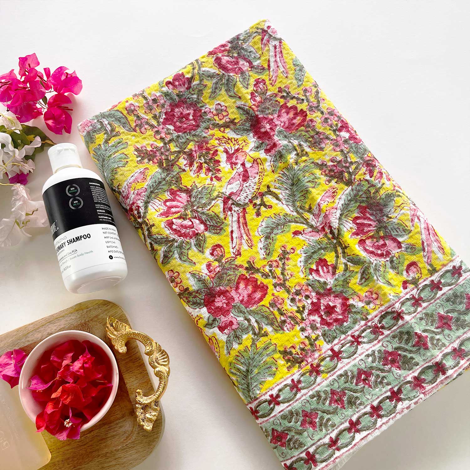 Tropical Block Printed Towel 30x60 Inches