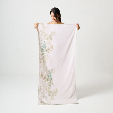 Autumn Print Cotton Bamboo Hammam Terry Bath Towel