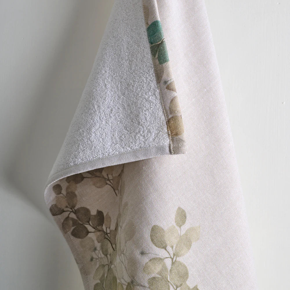 Autumn Print Cotton Bamboo Hammam Terry Hand Towel