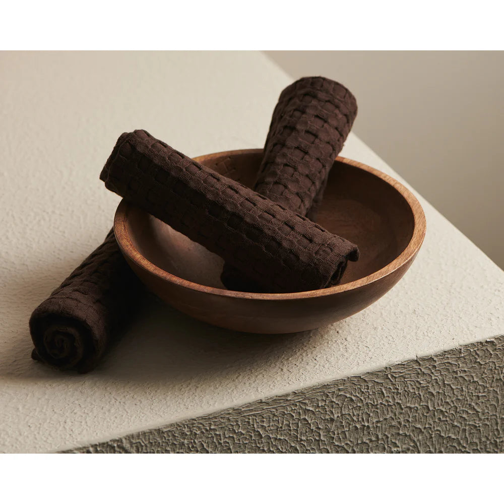 Beehive Cotton Bamboo Waffle Face Towel