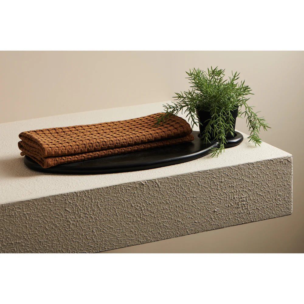 Beehive Cotton Bamboo Waffle Hand Towel