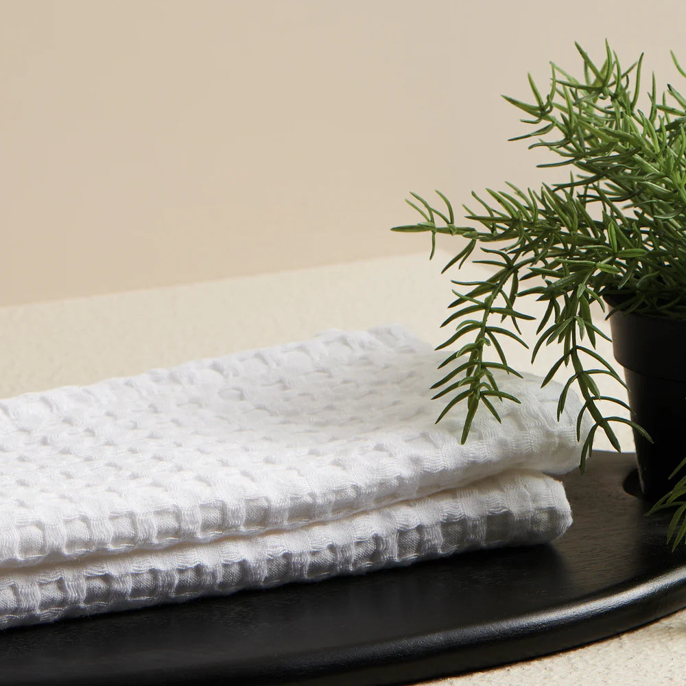 Bloom Cotton Waffle Bath Set