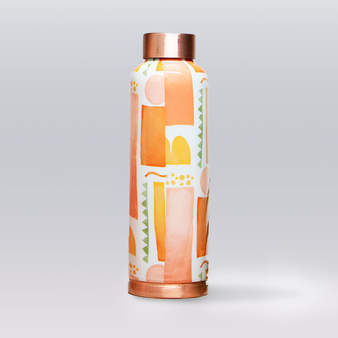 Boho Vibe | 100% Pure Copper Bottle|950 ml | Peacoy