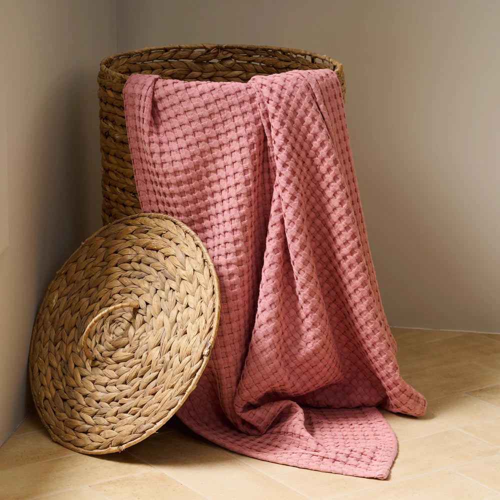 Chalk Cotton Waffle Bath Towel