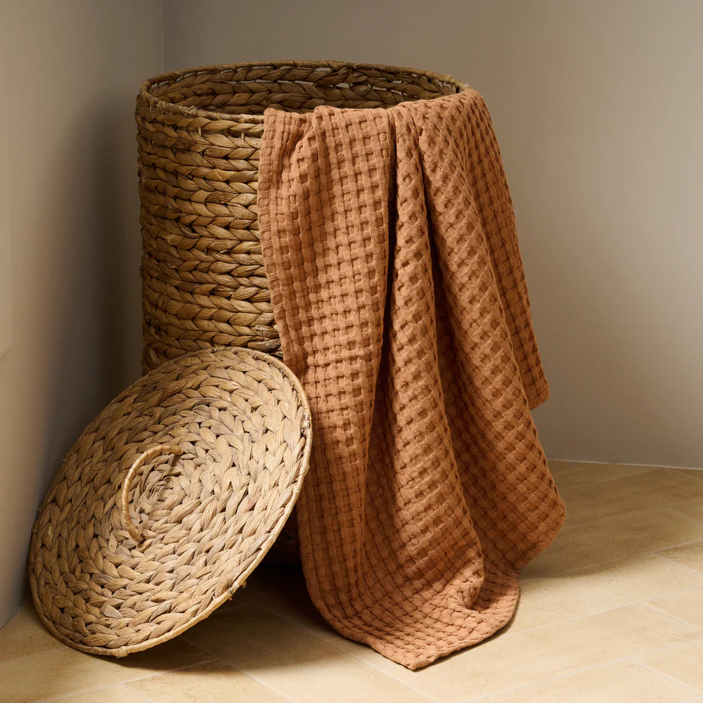 Chalk Cotton Waffle Bath Towel