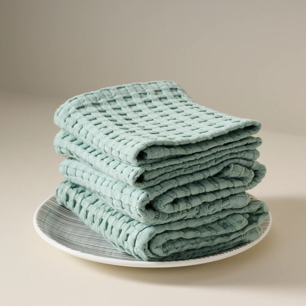 Chalk Cotton Waffle Face Towel