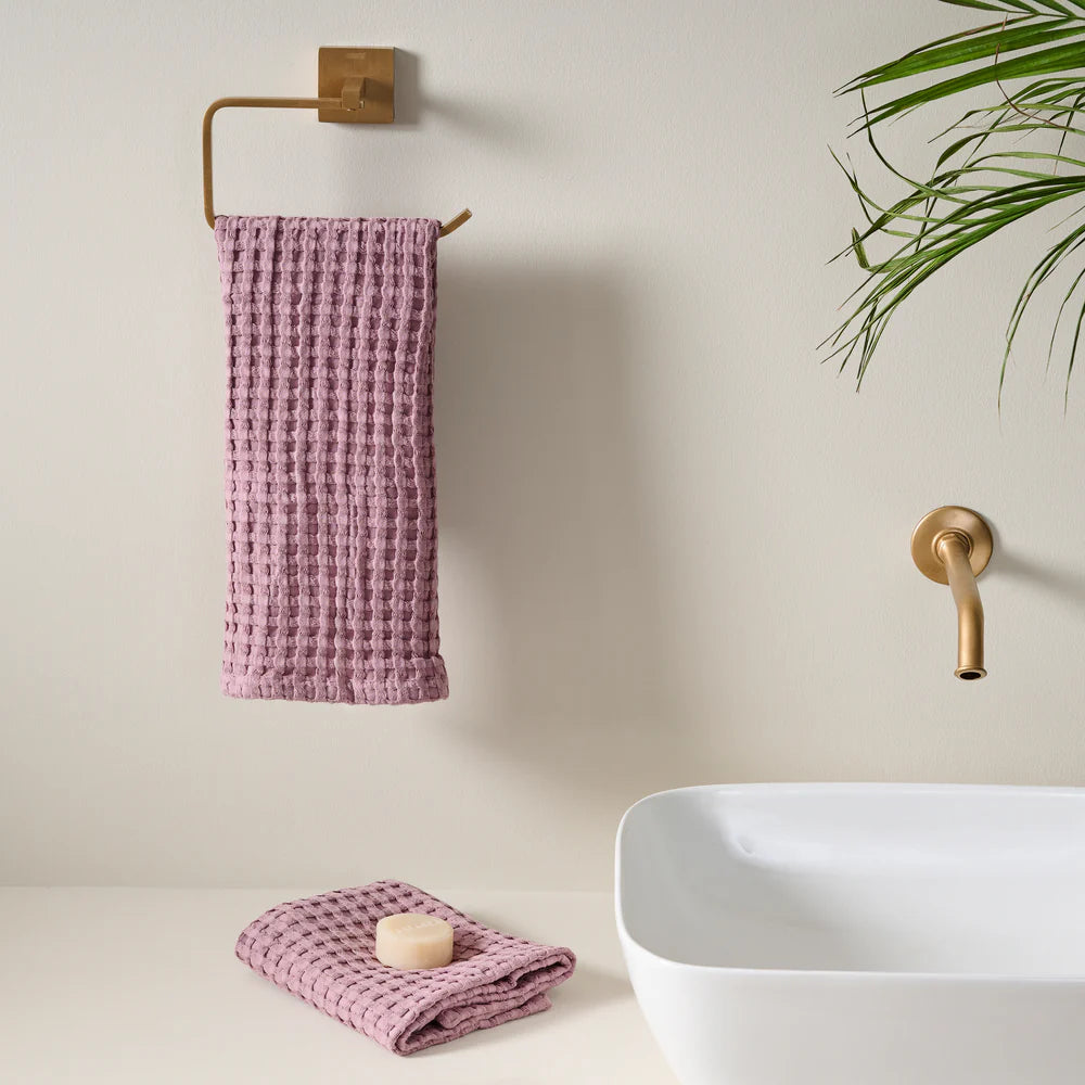 Chalk Cotton Waffle Hand Towel