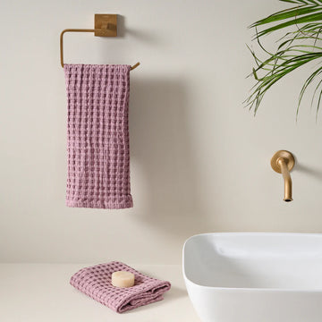 Chalk Cotton Waffle Hand Towel