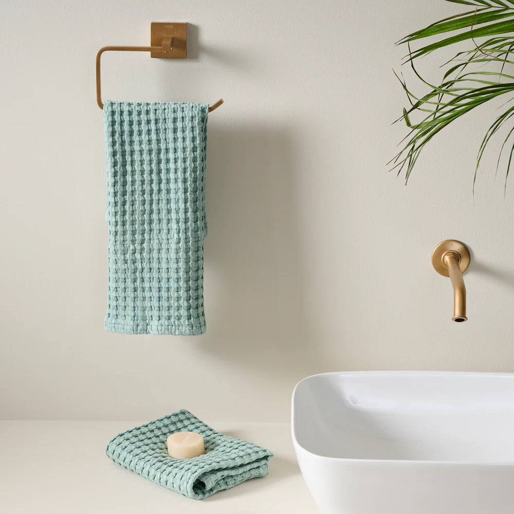 Chalk Cotton Waffle Hand Towel