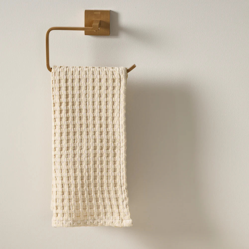 Chalk Cotton Waffle Hand Towel