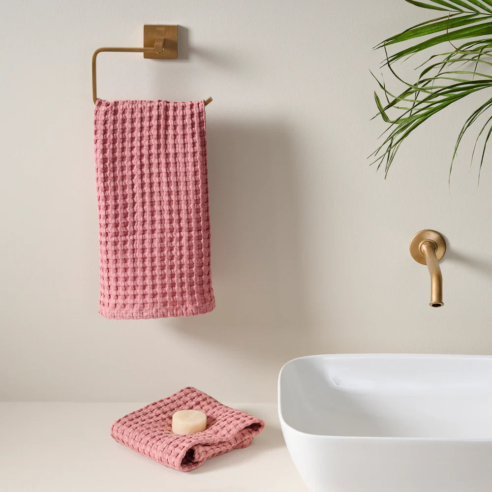 Chalk Cotton Waffle Hand Towel