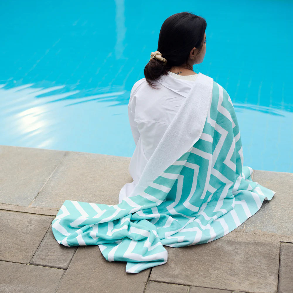 Chevron Cotton Hammam Terry Bath Set