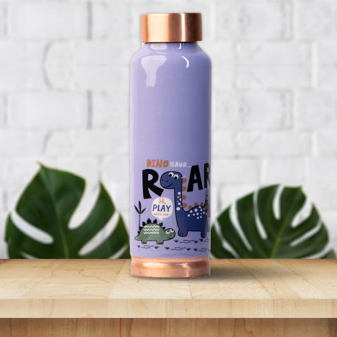 Dino Roar Pattern| 100% Pure Copper Bottle|500 ml | Peacoy