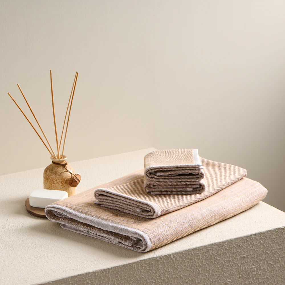 Earth Stucco Cotton Bamboo Hammam Terry Bath Set