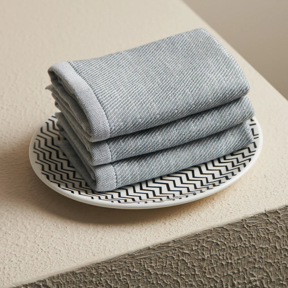Earth Stucco Cotton Bamboo Hammam Terry Face Towel
