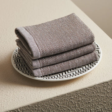 Earth Stucco Cotton Bamboo Hammam Terry Face Towel
