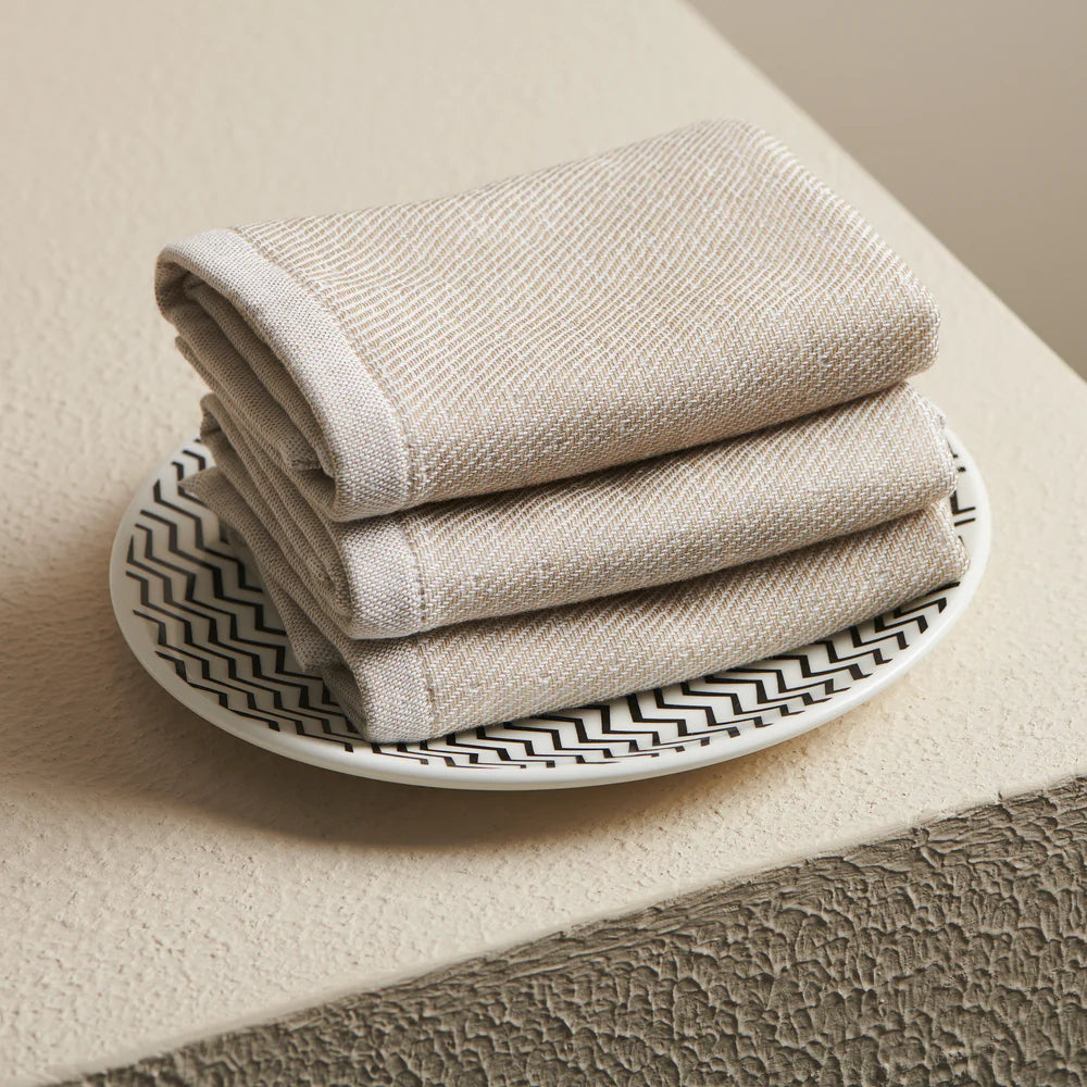 Earth Stucco Cotton Bamboo Hammam Terry Face Towel