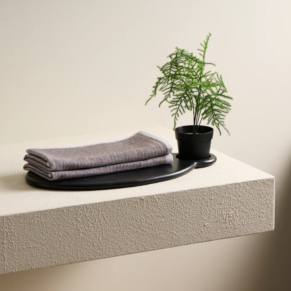 Earth Stucco Cotton Bamboo Hammam Terry Hand Towel