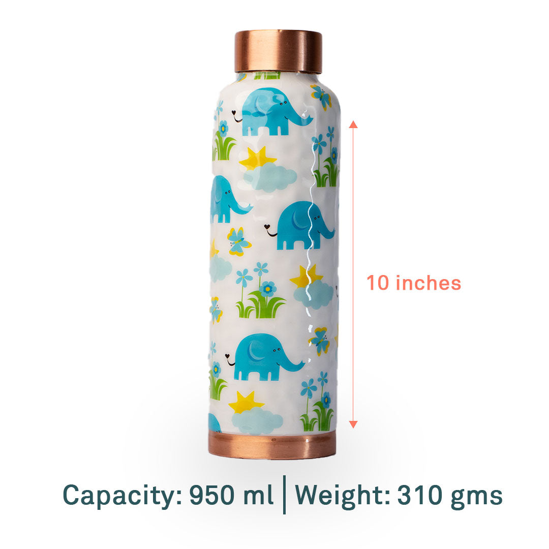 Elephant Cub | 100% Pure Copper Bottle|1000 ml | Peacoy