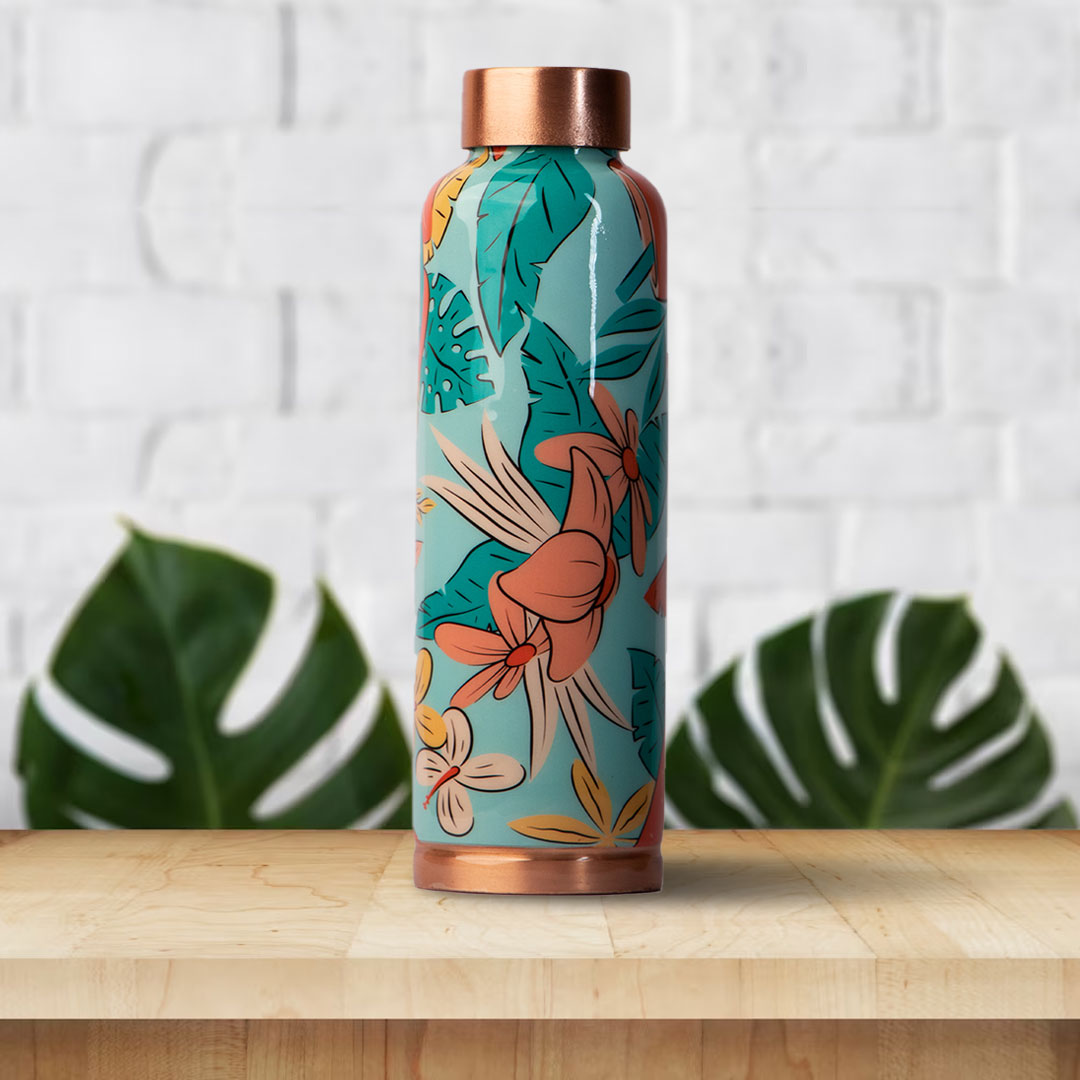 Fauna n Flaura| 100% Pure Copper Bottle|950 ml | Peacoy