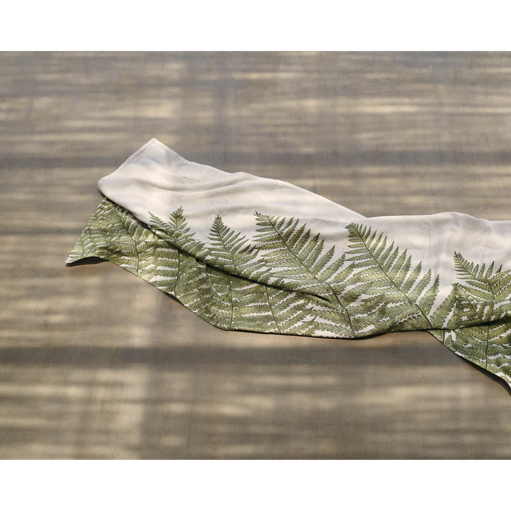 Fern Print Cotton Bamboo Hammam Terry Bath Set