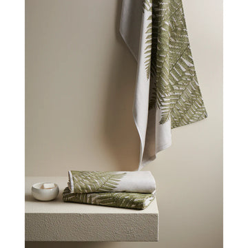Fern Print Cotton Bamboo Hammam Terry Bath Set